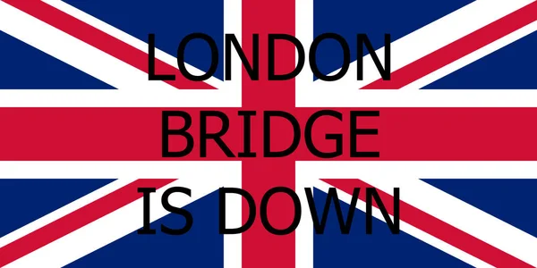 Flag Text London Bridge Black Color — Stock Fotó