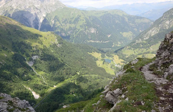 Valley Mountains Border Italy Austria — ストック写真