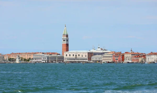 Venice Island Historic Buildings Bell Tower San Marco Seen Sea — Stock Photo, Image