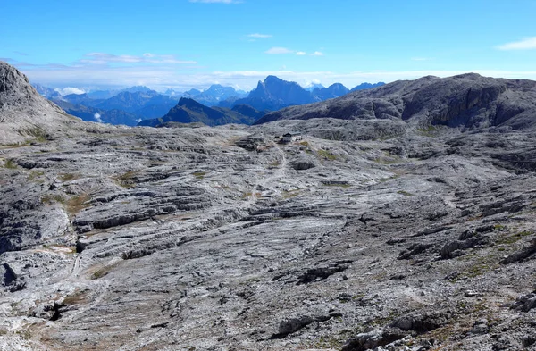 Fast Mondlandschaft Der Felsigen Dolomiten Auf Den Alpen Der Nähe — Stockfoto