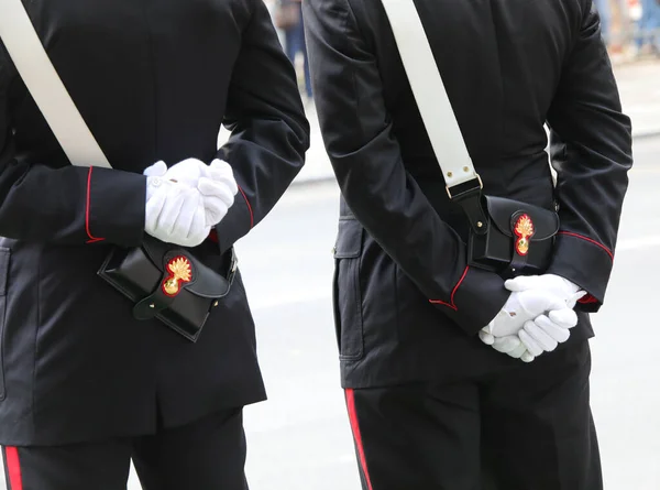 Vicenza Italia Junio 2022 Dos Carabineros Las Fuerzas Seguridad Italianas —  Fotos de Stock