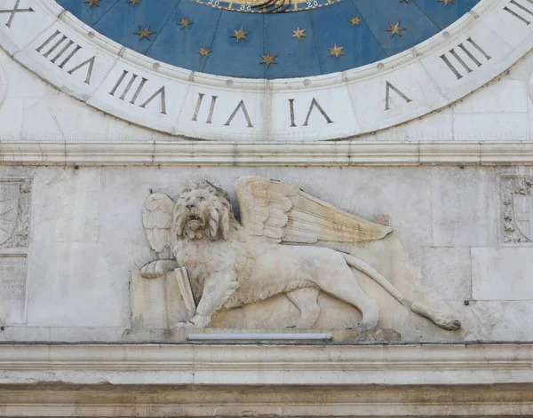 Padua Italia Mayo 2022 Antiguo Reloj Astronómico Con Estatua Gran — Foto de Stock