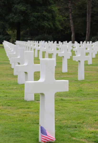 Colleville Sur Mer Fra Francia Agosto 2022 Cementerio Militar Estadounidense —  Fotos de Stock