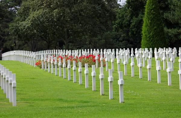 Фалвиль Сюр Мер Франция Августа 2022 Года Американское Милитаристское Кладбище — стоковое фото