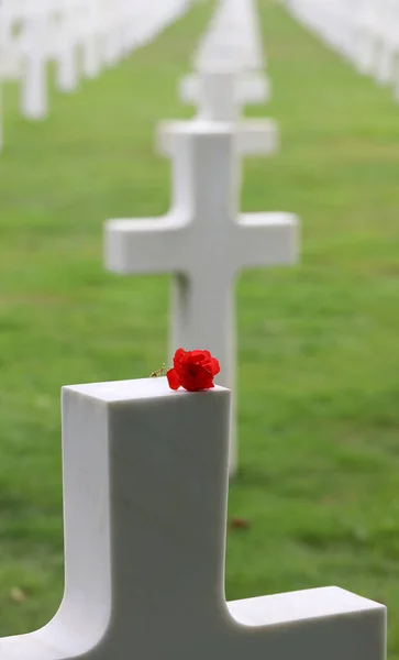 Colleville Sur Mer Fra Francia Agosto 2022 Cimitero Militare Americano — Foto Stock
