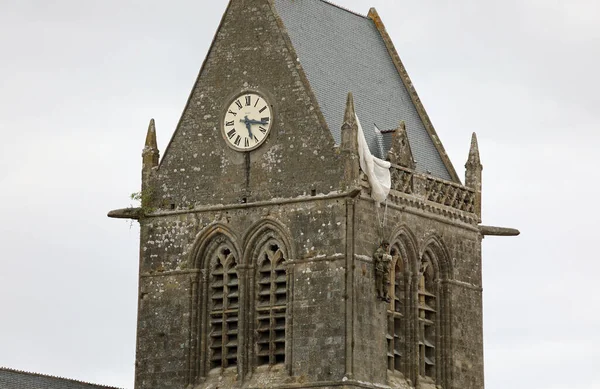 Sainte Mere Eglise Fra Frankrijk Augustus 2022 Dag Memorial Met — Stockfoto