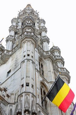 Brüksel belediye binasında Belçika Bayrağı 'nda insan yok