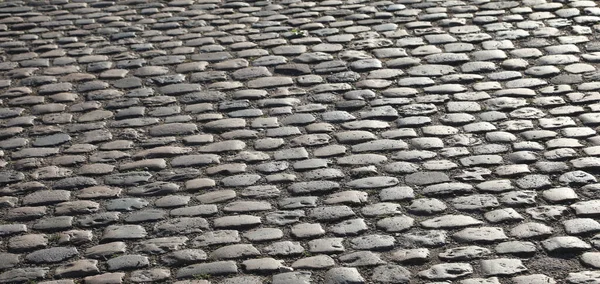 Фон Дорожнього Тротуару Багатьма Гладкими Камінцями Людей — стокове фото