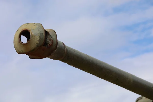 Detalj Tunnan Kanonen Som Användes Andra Världskriget Normandie Landningar Dag — Stockfoto