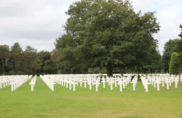 Colleville Sur Mer Fra Francia Agosto 2022 Cruces Blancas Cementerio — Foto de Stock