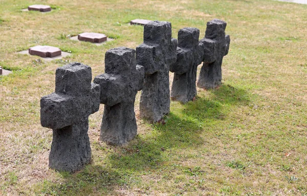 Cambe Francia Agosto 2022 Croci Del Cimitero Guerra Tedesco Cambe — Foto Stock