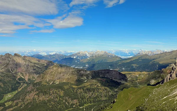 Panorama Delle Dolomiti Delle Alpi Italiane Dalla Cima Del Monte — Foto Stock