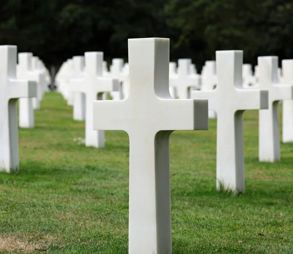 Colleville Sur Mer Fra Francia Agosto 2022 Cruces Blancas Cementerio — Foto de Stock