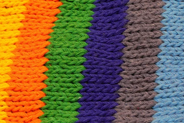 带有彩虹色的手工织物的背景 — 图库照片