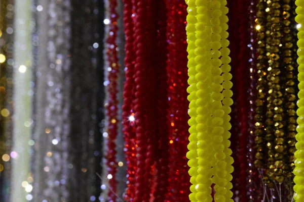 Viele Halsketten Aus Perlen Zum Verkauf Bijouterie Shop — Stockfoto