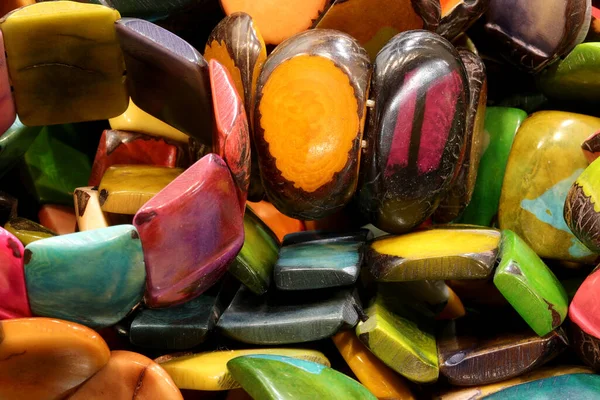 Produits Artisanaux Créés Avec Noix Tagua Également Appelé Ivoire Légumes — Photo