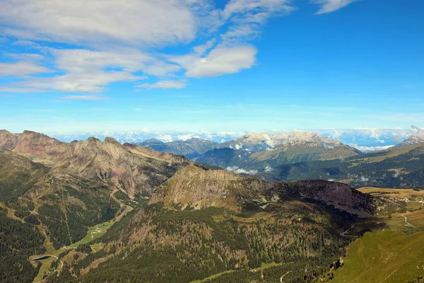 Panorama Delle Dolomiti Delle Alpi Italiane Dalla Cima Del Monte — Foto Stock