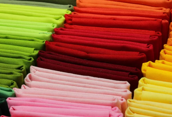 Telas Tela Colores Para Venta Tienda Mercería Sastre Para Creación — Foto de Stock