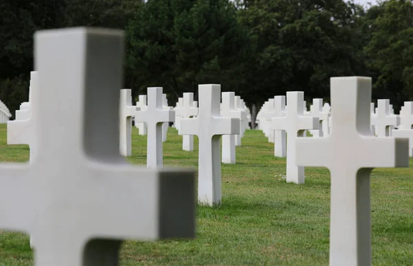 Colleville Sur Mer Fra Francia Agosto 2022 Cimitero Militare Americano — Foto Stock