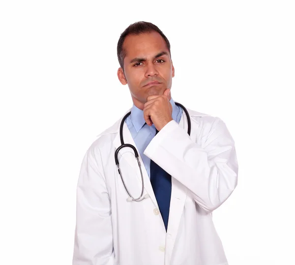 Pensive medical doctor looking at you — Stock Photo, Image