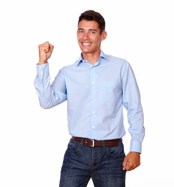 Attractive man is looking excited with happiness. — Stock Photo, Image