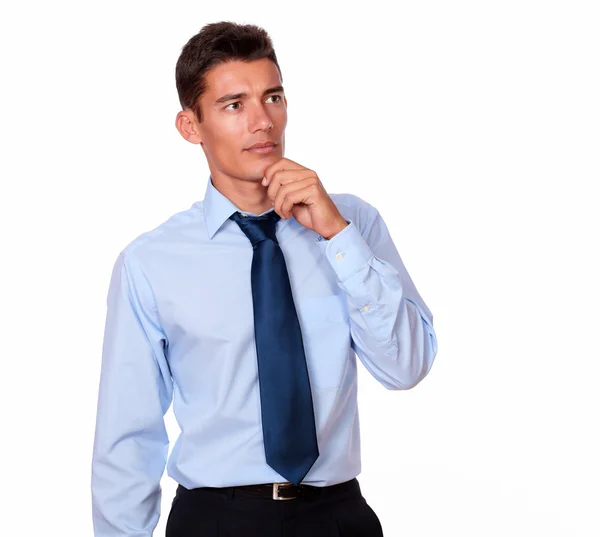 Pensive person looking to his left — Stock Photo, Image