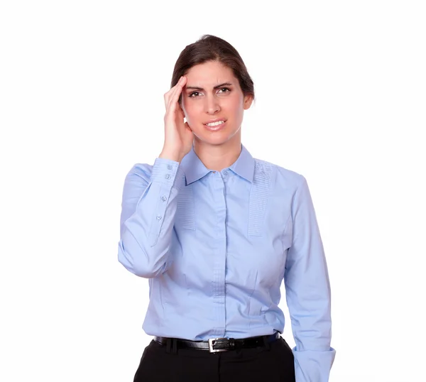 Stress mulher linda olhando para você — Fotografia de Stock