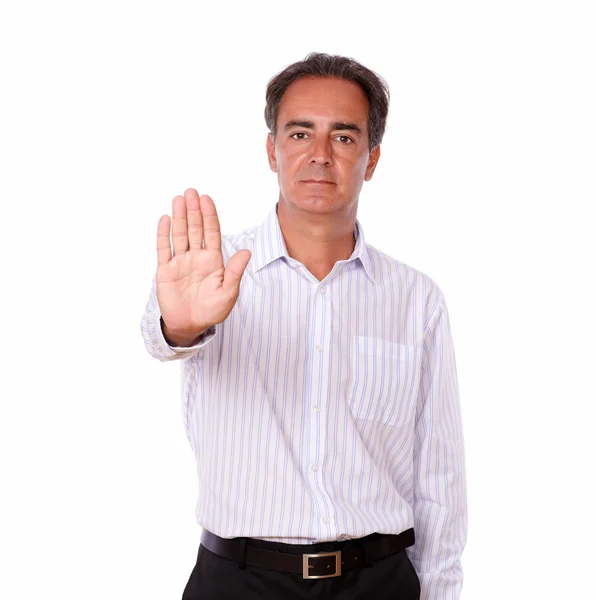 Pohledný muž Latinské s vysokým gesto — Stock fotografie