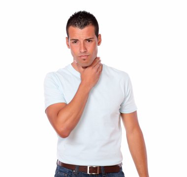 karizmatik latin herif hasta boğaz ile