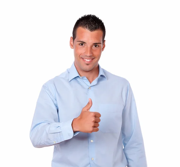 Handsome young guy with ok sign — Stock Photo, Image