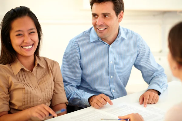 Young asiatic woman smiling at you — Stock Photo, Image