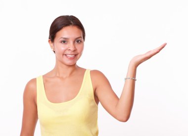 sol avucunun tutan kadın