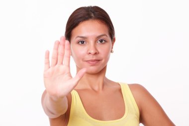 stop jest ile İspanyol Bayan