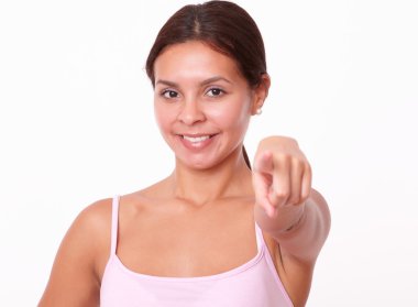 Sana işaret latin kız