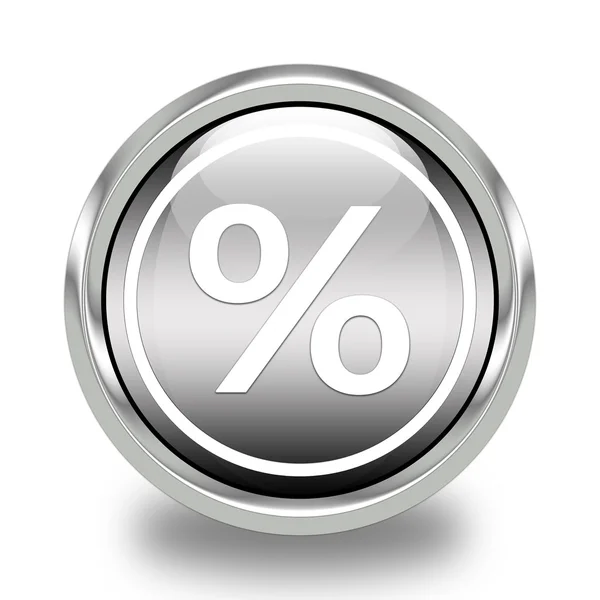 Ícone percentual brilhante — Fotografia de Stock