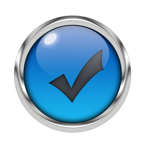 Glossy validation icon — Stock Photo, Image