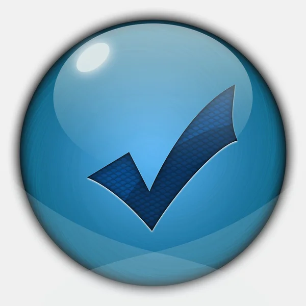 Glossy validation button — Stock Photo, Image