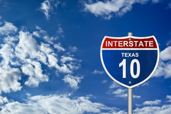 Autobahnschild - texas — Stockfoto