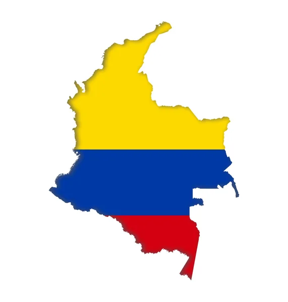 Mapa Kolumbii — Zdjęcie stockowe