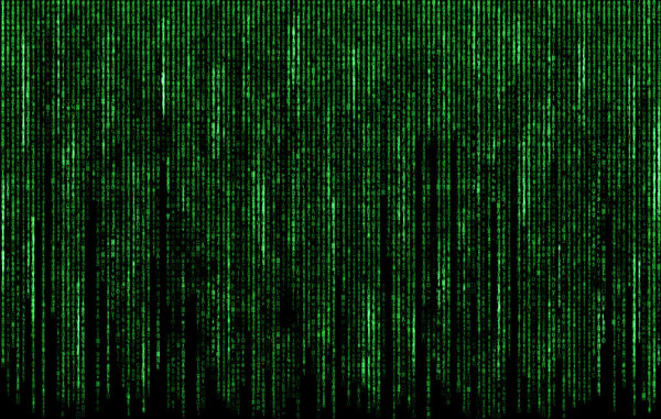Зеленые цифровые коды в матричном стиле
