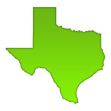 Texas country map icon clipart