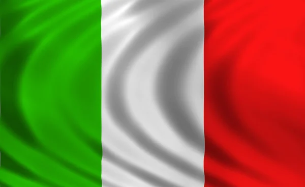 Italië vlag van zijde — Stockfoto