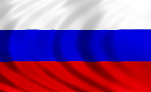 실크의 러시아 국기 — 스톡 사진