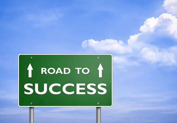 Weg naar succes - concept de weg teken — Stockfoto