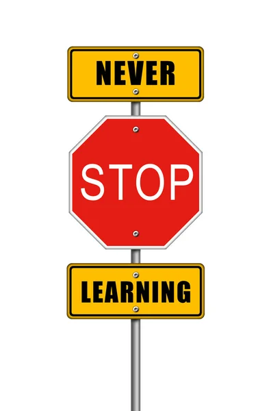 Stop nooit met leren. — Stockfoto