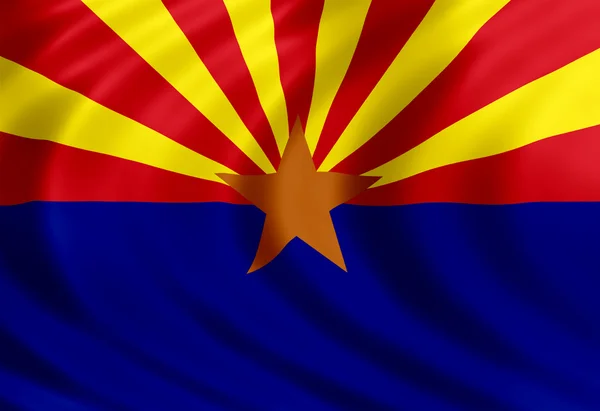 Arizona vlag van zijde — Stockfoto
