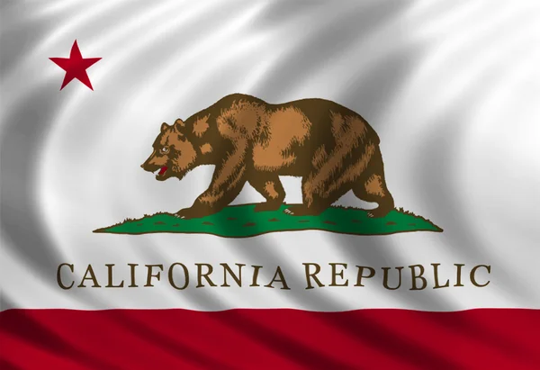 California flaga jedwab — Zdjęcie stockowe