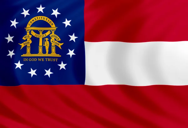 Georgië vlag van zijde — Stockfoto
