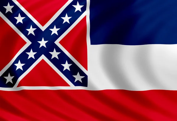 Mississippi vlajka hedvábí — Stock fotografie