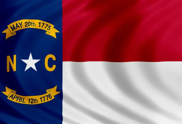 North Carolina flag of silk — Stock Photo, Image